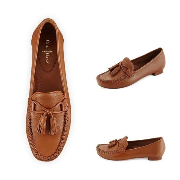 COLE HAAN Farrah Leather Moccasin, Woodbury - Picture 1 of 14